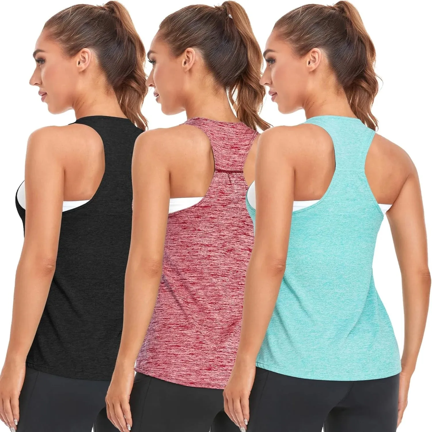 Workout Loose Fit Racerback Tank Tops