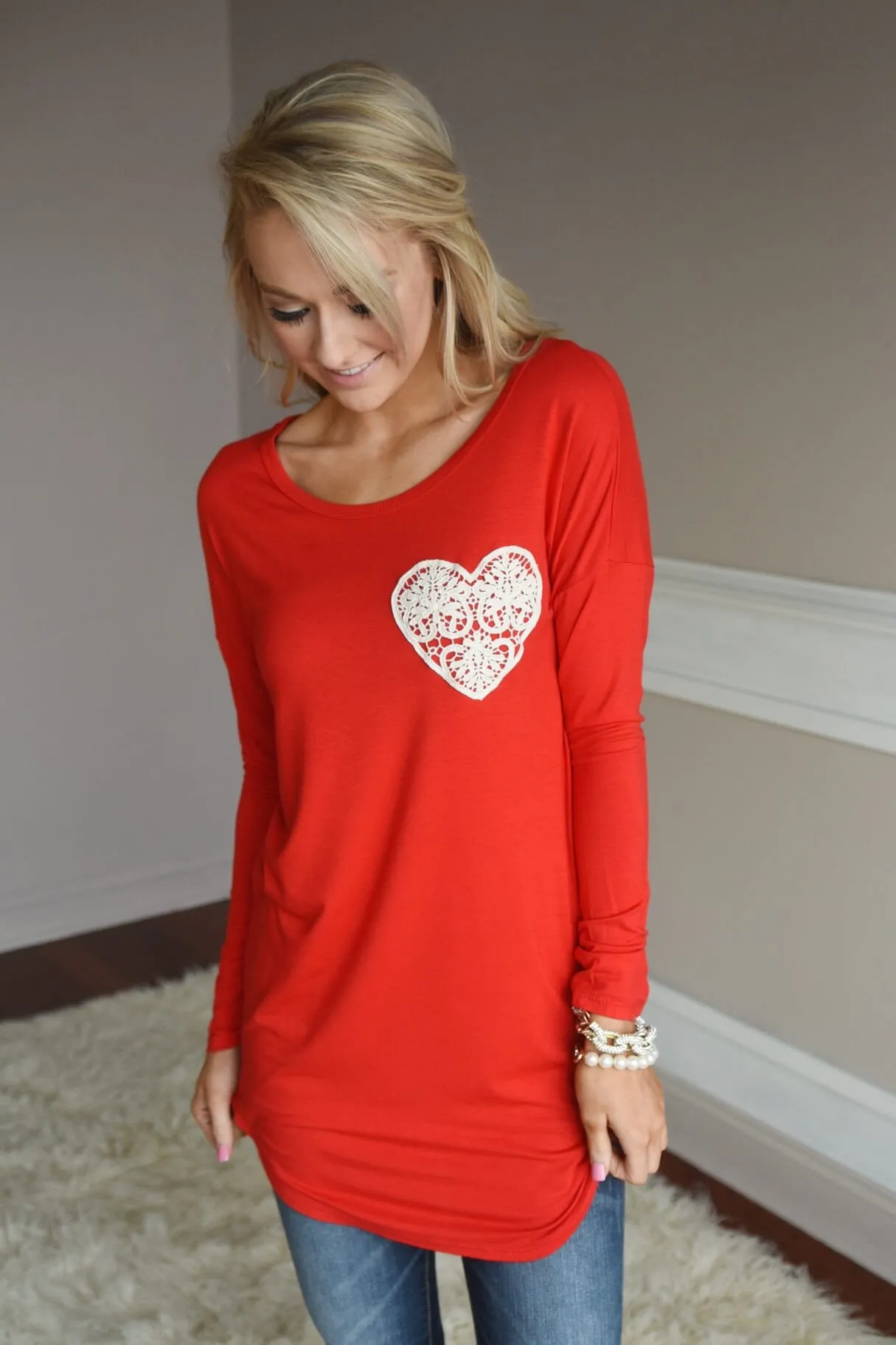 You Had Me At Hello Top ~ Red