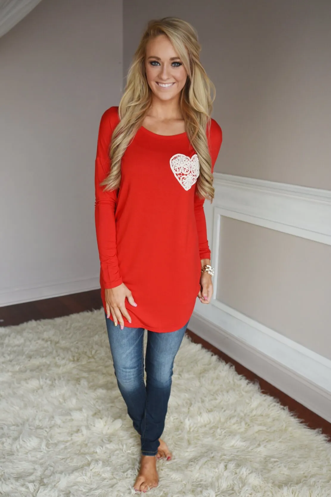You Had Me At Hello Top ~ Red