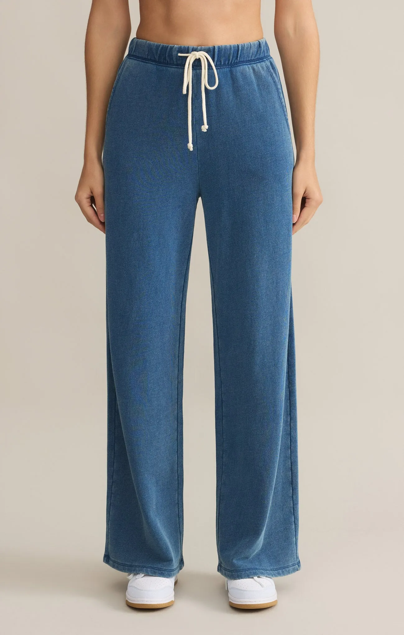 Z Supply Hunter Knit Denim Pant Vintage Indigo