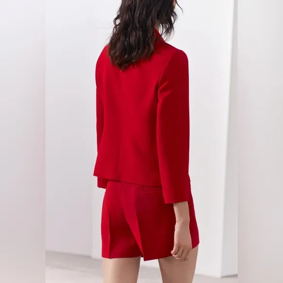 Zara high waist red shorts sz.XS