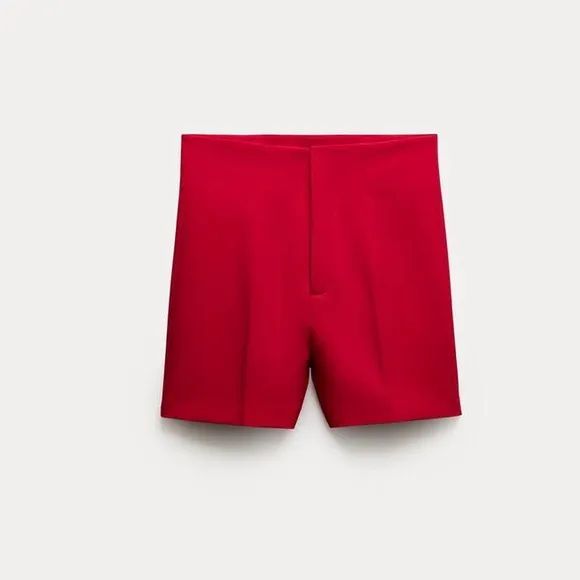Zara high waist red shorts sz.XS