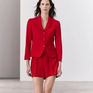 Zara high waist red shorts sz.XS