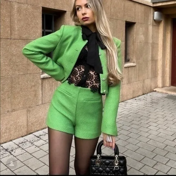 ZARA High waist Structure Shorts